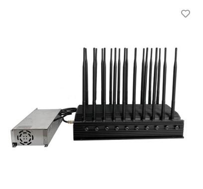 Ajustável 5G 20Bands Wifi Jammer de sinal telefone celular GPS UHF VHF