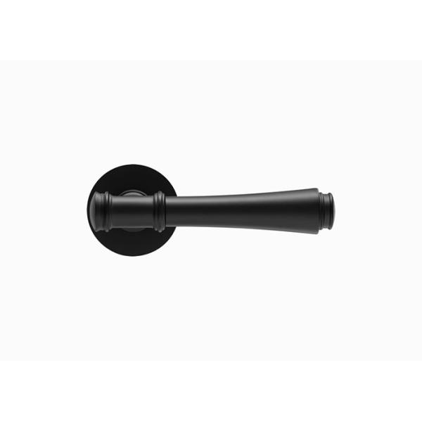 Interior Euro Black Polished Brass Door Handles 67mm For Wooden Door
