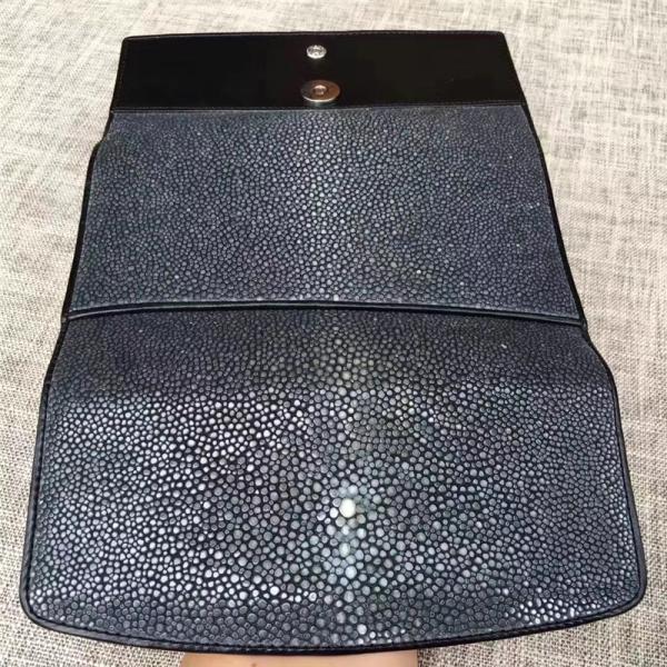 Authentic Smooth Stingray Skin Lady Large Wallet Genuine Leather Female Clutch Coin Purse Women Long Card Holders