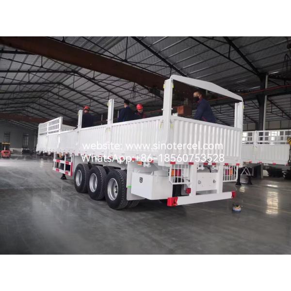 3 Axles Bulk Cargo Fence Semi Trailer Detachable plate Customizable