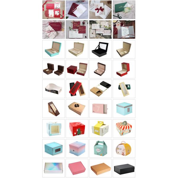 Embossing Printing Handling Custom Order Accepted Paper Drawer Gift Box with Handle