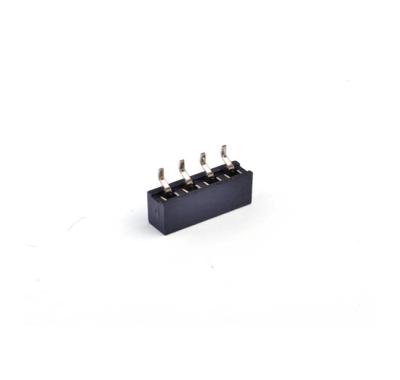 2.54mm Pitch SMT PA9T Gold Flash 4P Female Header Connector phosphor Bronze