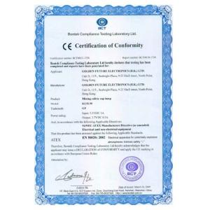 Golden Future Enterprise HK Ltd Certifications