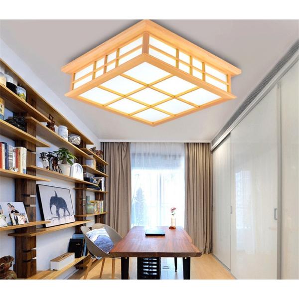 Ceiling Lights Japanese Style Tatami Lamp LED Wooden Ceiling Lighting Dining Room Bedroom Lamp(WH-WA-31)
