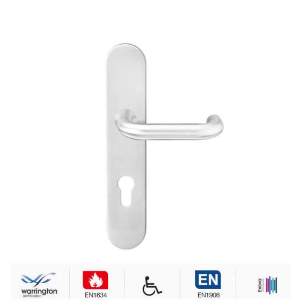 EN1634-1 fire rated door handles for 72mm/85mm euro mortice locks