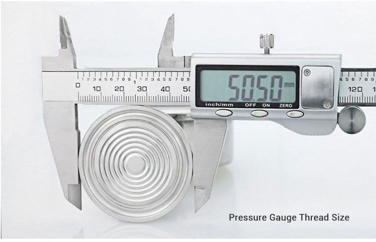 Sanitary Diaphragm Pressure Measuring Instruments Meter 6mpa Radial Pressure Gauge 50.5/64