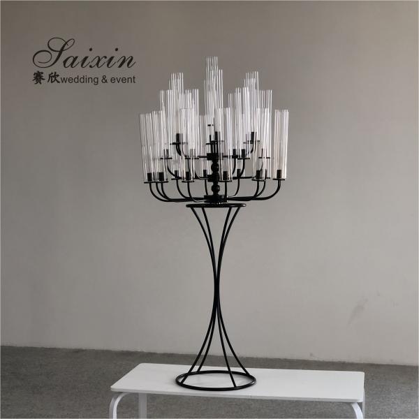 Доставщик свадебных центров Высокий украшение кристаллический подставник для подъема свечей