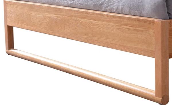 Nordic Style Solid Wood Bed Oak Bedroom Furniture Modern Bed