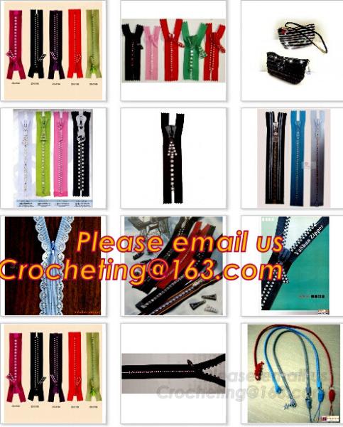 Garment accessory metal zipper fancy zipper with custom metal zipper pull, plastic zipper resin zipper plated antic-bras