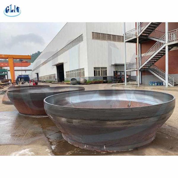 Dish Cone Stainless Steel Pipe Caps Welded ASME Q235 For Vessel Bottom