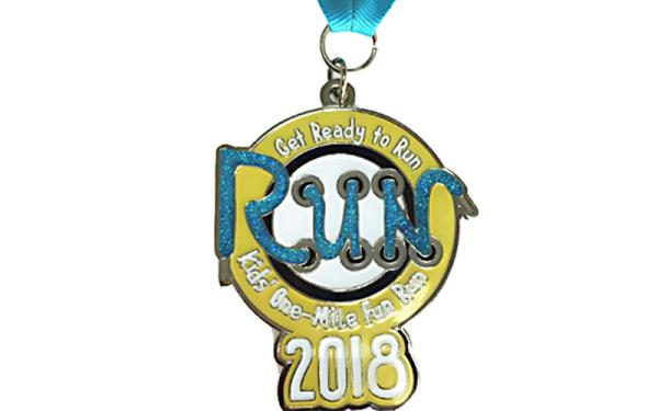 Soft Ribbons Running Award Medals , Custom Sports Medals 55*55mm Dimension