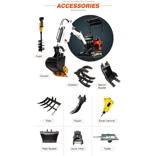 HT08 800kg Mini Excavator with 12HP Engine and 0.025m³ Bucket