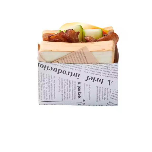 En gros Emballage de hamburgers en papier de qualité alimentaire Boîte à emporter de hamburgers sandwich fast food