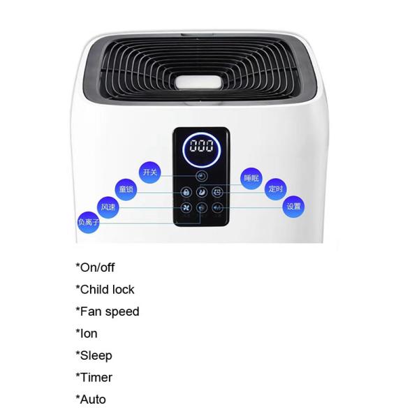 OEM ABS 8 Timer PM2.5 680m3/H Hepa Air Purifier