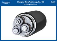 Cable électrique blindé de fil d'acier du PE 3x300SQMM de la SWA d'AL XLPE du système mv 33KV