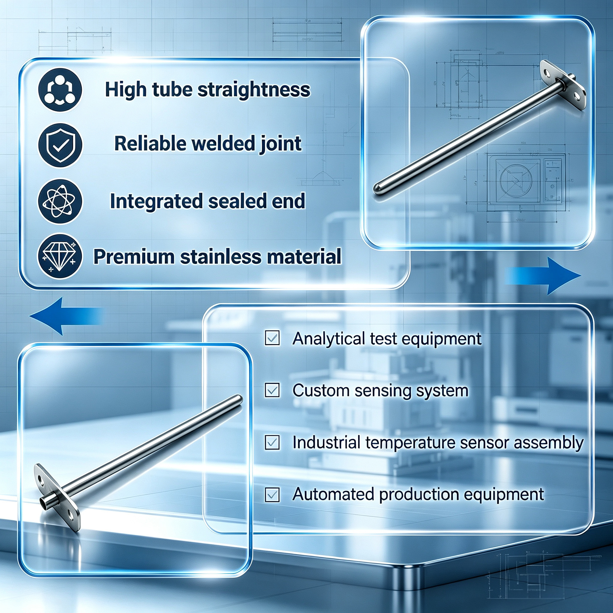 Customized Metal Tube With Double Hole Fixing Flange