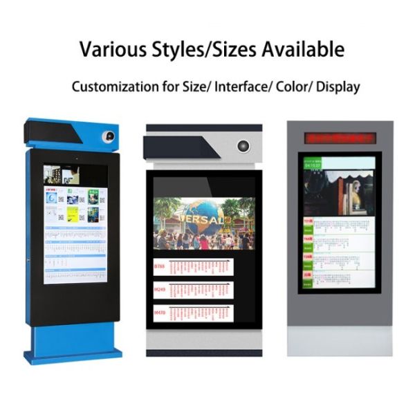 65-inch waterproof, lightning-proof, intelligent, high-brightness Smart Bus Stop Digital Signs