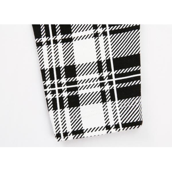 Classical Kids Girls Clothes Girl Fashion Suit Black And White Grid Stripe Pattern