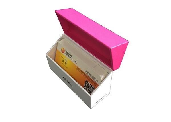 Hot Stamping Magnet Gift Box Packaging Textured Surface With Pink Color