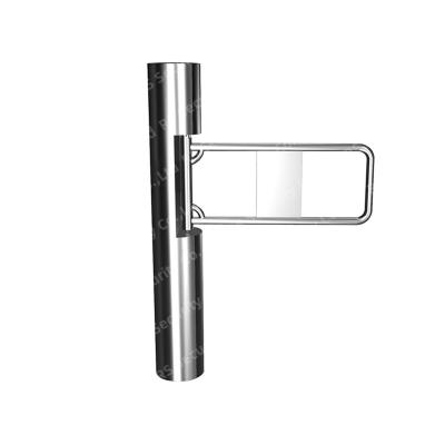 Indoor DC Motor Swing Barrier Turnstiles 304 Stainless Fingerprint System Wing Door Solution