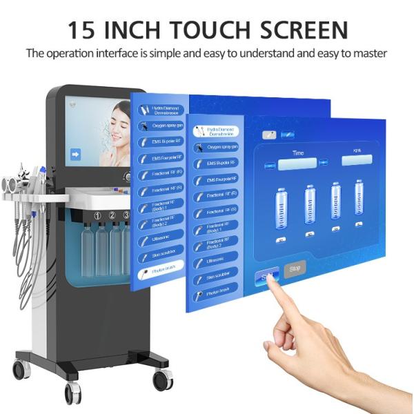 Professional Hydrodermabrasion Hydro Facial Machine 13 In 1 Fractional RF Radio Frequency Skin Tightening Treatment