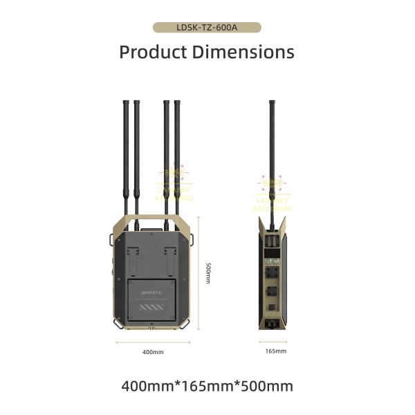 Drone Detector 12km Detection Range 100MHz-6.2GHz Wideband Detection and 24 Hours Continuous Operation Portable Drone Detector Drone detection drone security anti drone system