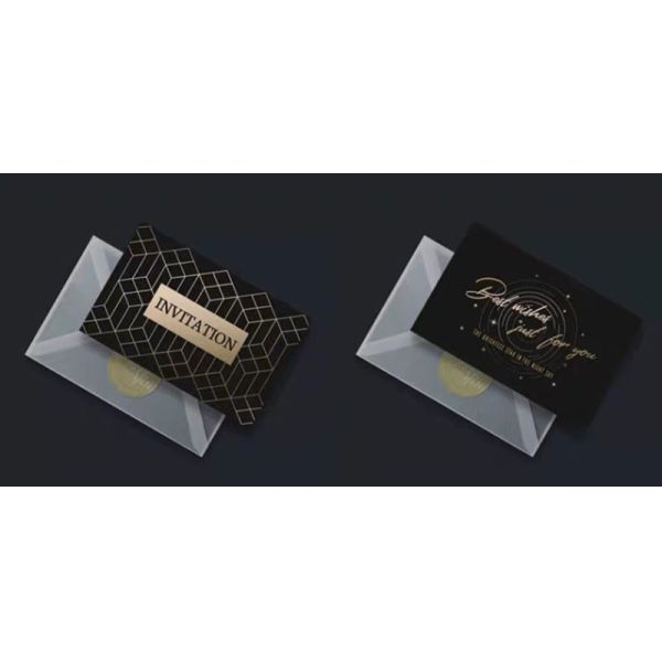 C6 B6 Luxury Black Business Invitation Gift Card Envelopes Design For Company Anniversary