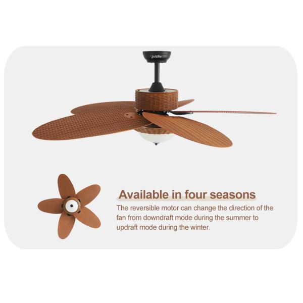 ceiling fan Малошумный потолочный вентилятор 5 лезвий энергосберегающий со светлым большим воздушным потоком приведенным