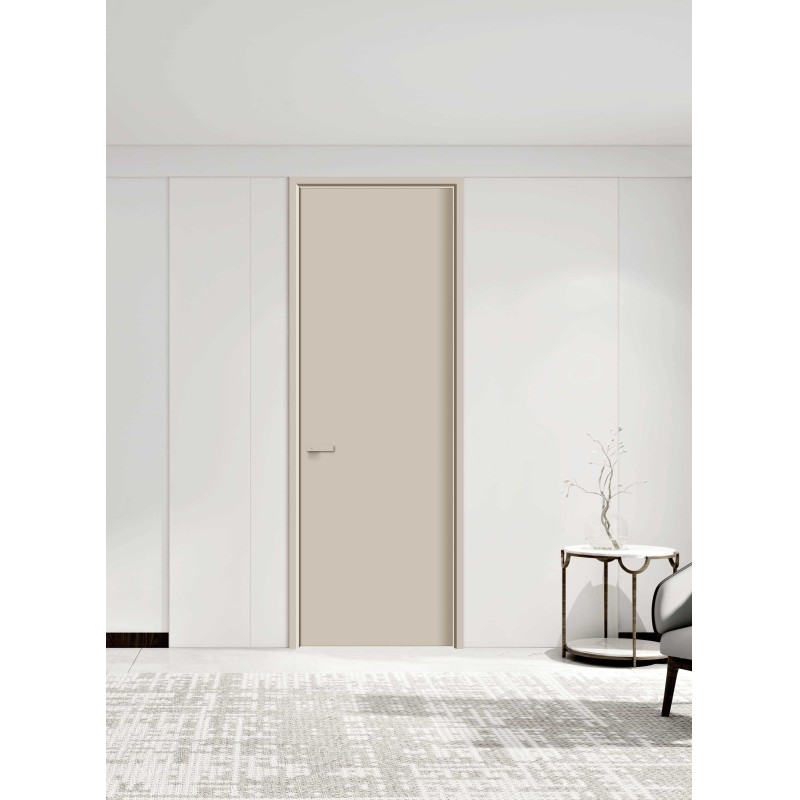 Minimalist 2.0mm Aluminum Frame Swing Door With Double Glazed Glass