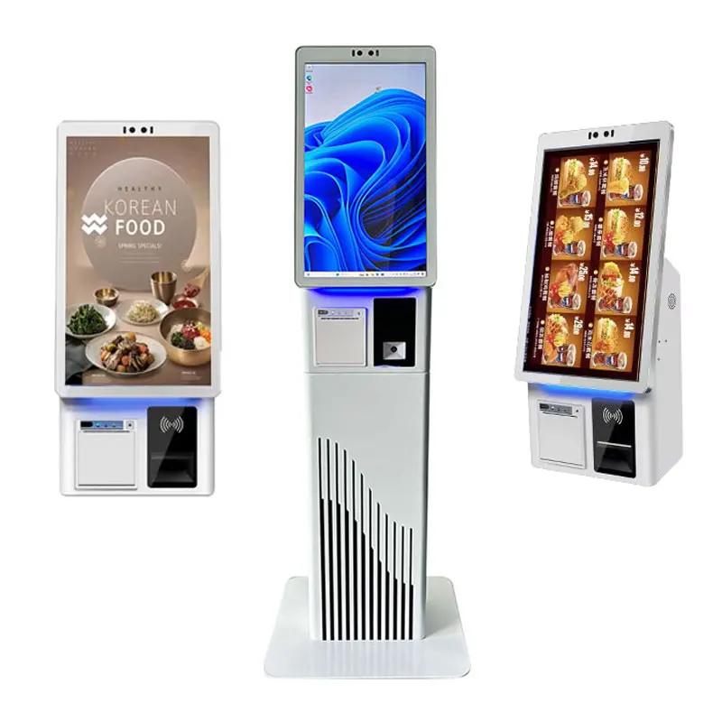 Android/Win Self Ordering Digital Kiosk With Ticket Printing QR RFID Scanner