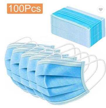 Protective KN95 Medical Mask 3 Ply Non Woven With Plasticity Nose Bridge Strip
