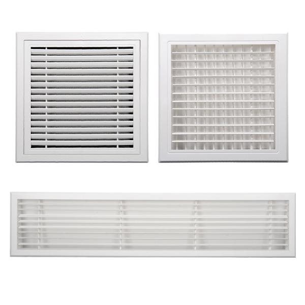Single Deflection Ventilation Air Grille Anodizing Aluminum Profile For Air Conditioner Cover