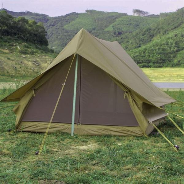 Outdoor Camping Retro Tent, Luxury Glamping Tent Waterproof Canvas Tents for Family Camping Outdoor Hunting Party