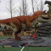 Equipamento de Parque Temático Modelo de Dinossauro Animatrônico Realista Estátua de Carnotaurus