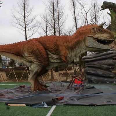 Equipamento de Parque Temático Modelo de Dinossauro Animatrônico Realista Estátua de Carnotaurus