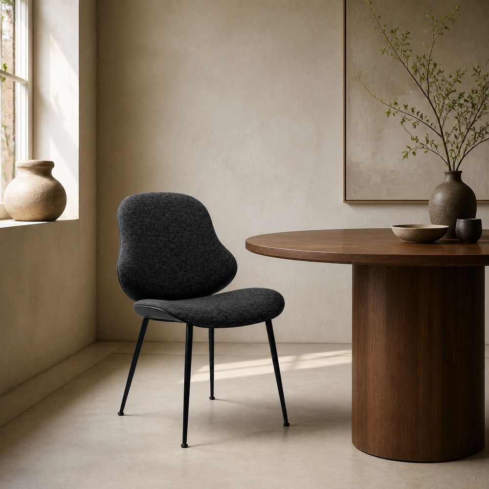 Curved-back Upholstered Dining Chair BW-504
