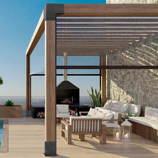 Plastic Type Pergola Brackets Mount Bracket Gazebo Pose Bracket for Outdoor Arbours