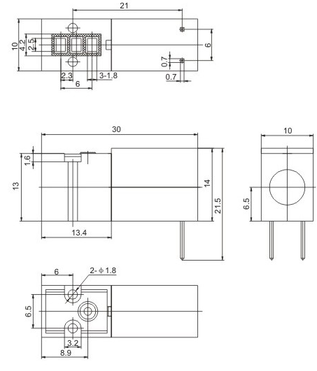 10mm 15mm 3/2 миниатюрных клапанов соленоида 1.3W 24VDC для пневматической автоматизации тканья и вязать