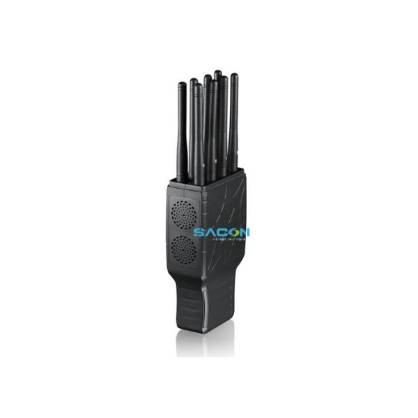8 Antennas 5.5 Watt Portable Signal Jammer with 20m Jamming Range and Nylon Case
