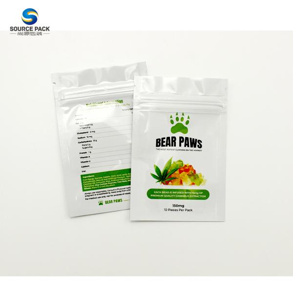 Custom Mylar Bags Gummies Candy Edible Stand Up Pouch Packaging