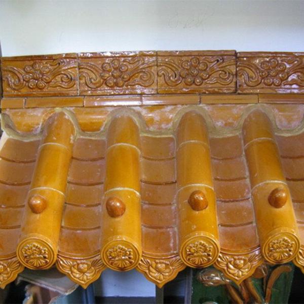 Цвет керамических черепиц традиционного китайского желтый для восстановления виска