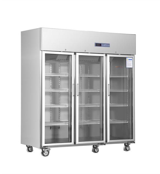 1500 da farmácia de vidro da porta da indicação digital três do diodo emissor de luz do litro refrigerador vacinal médico