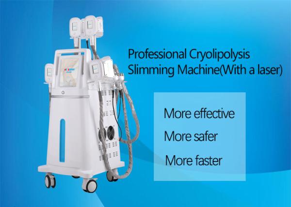 4 Cryo Handles Body Slimming Machine , Vertical Type Weight Reduction Equipment