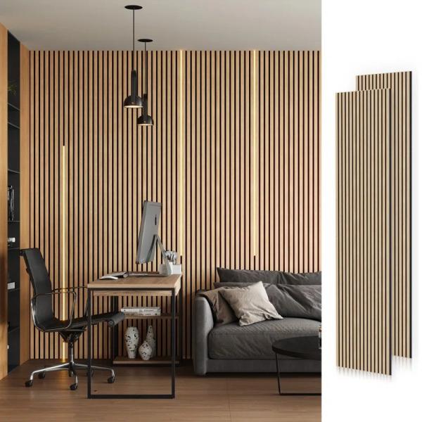 Équipement de studio de musique MQ Panneau mural Carreaux de mur MDF insonorisé Panneaux muraux en bois à dalles Veneur Panneaux acoustiques