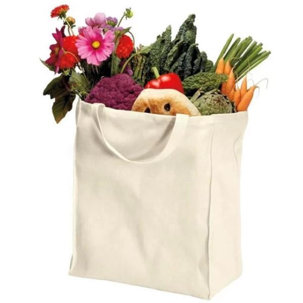 Promotional Logo Print 12oz White Hand Tote Cotton Bag