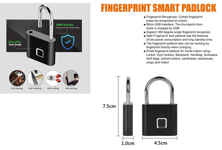FINGERPRINT SMART PADLOCK