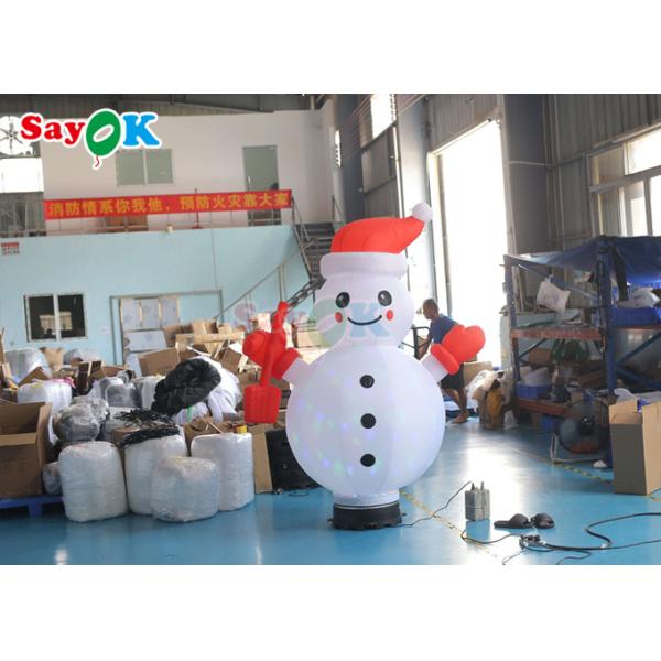 Oxford Cloth Inflatable Holiday Decorations Air Model Pvc Inflatable Rotating Christmas Snowman