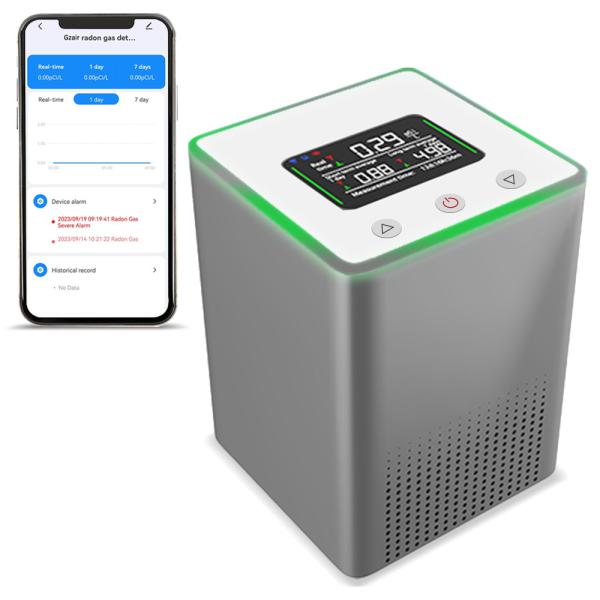 2.4GHz Wi-Fi Smart Radon Detector Sensor For Home App Alerts