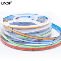 12v de color único de luz de la tira de cob 5 metros / rollo Adecuado para diseño de iluminación personalizado