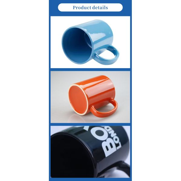 Factory Direct 11oz Ceramic Cups with Gradient Design Full-Color Sublimation for Promotional & Business Gifts